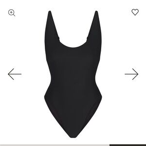SKIMS Signature Swim Scoop Neck Black One-Piece Swimsuit Size 2X NWT